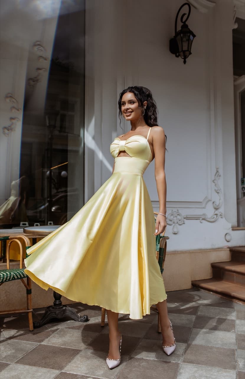 Buttercup Satin Midi